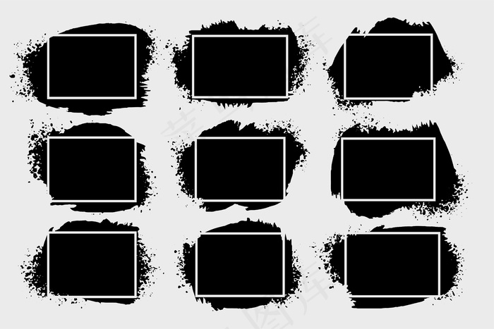 抽象垃圾喷溅框架9件套