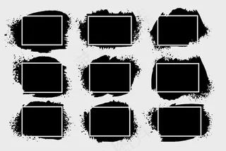 抽象垃圾喷溅框架9件套