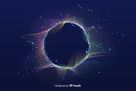 发光圆粒子背景