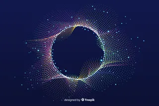 发光圆粒子背景