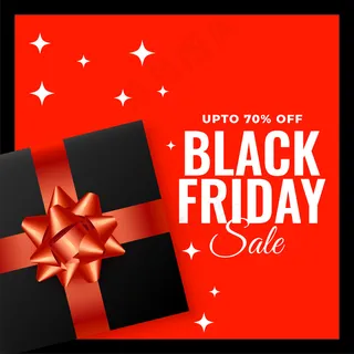 黑色星期五礼品背景销售模板
