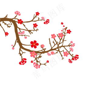 矢量中秋贺卡装饰梅花