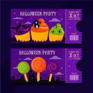 平面设计万圣节门票