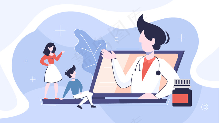 在线咨询医生。远程医疗