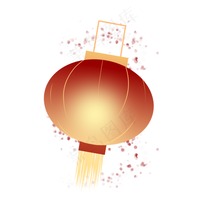 中国风扁平灯笼插画装饰