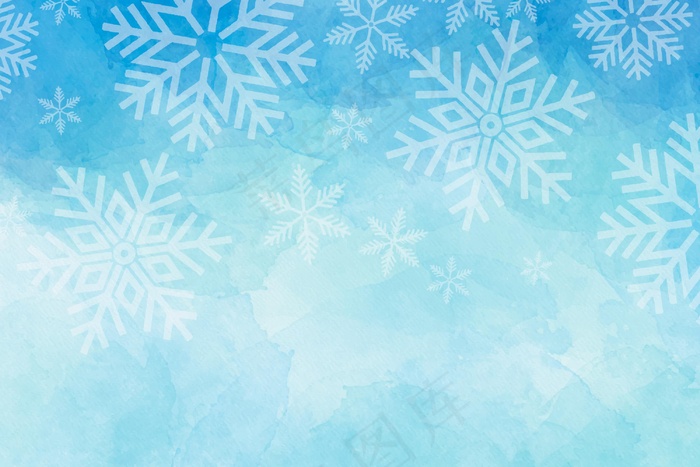 水彩画冬季背景