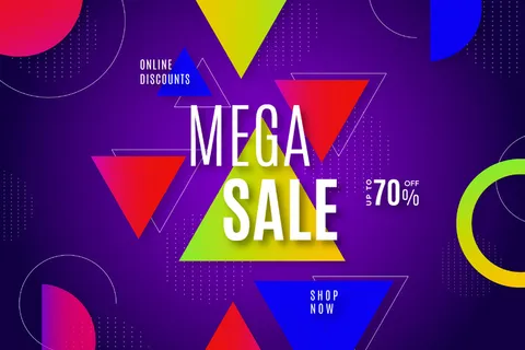 抽象多彩的销售背景