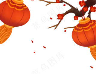 中国风梅花灯笼