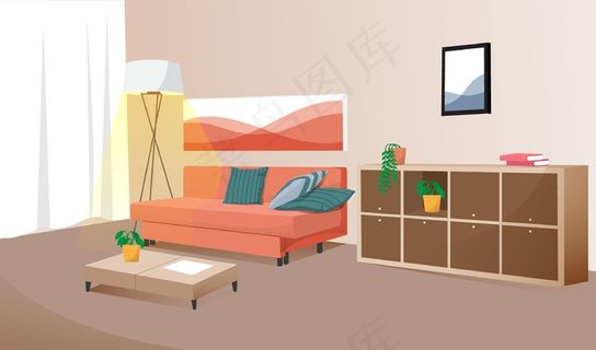 家庭内部-视频会议的背景