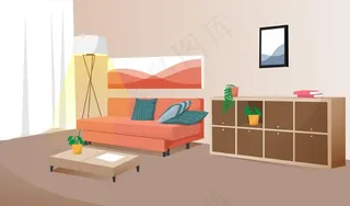 家庭内部-视频会议的背景