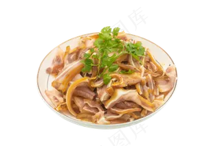 鲜美黄色猪肉猪耳朵