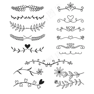 手绘装饰分隔包