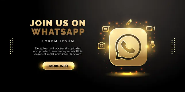 Whatsapp黑色背景金色设计 Whatsapp黑色背景金色设计