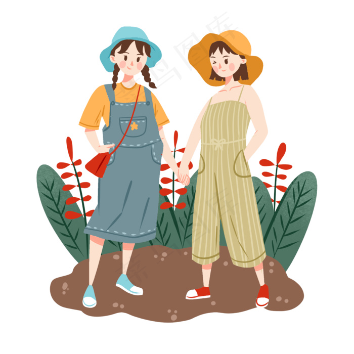 国庆节假期出游少女