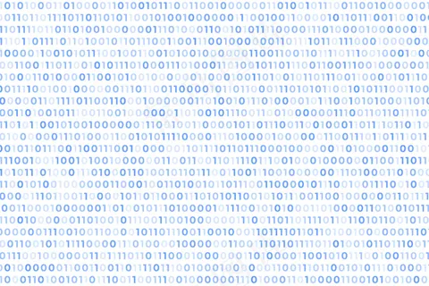 带浮点数的二进制代码白色背景