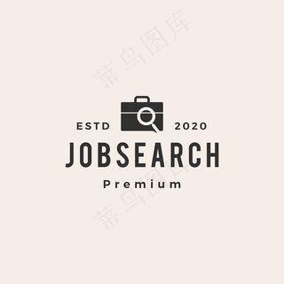 求职时尚复古标志