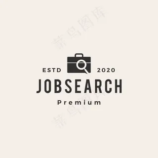 求职时尚复古标志
