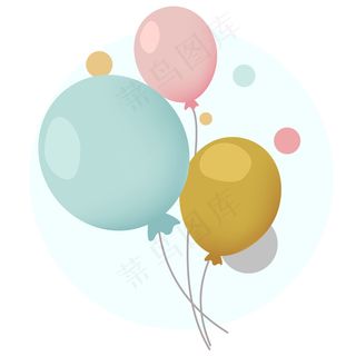 彩色节日气球设计载体