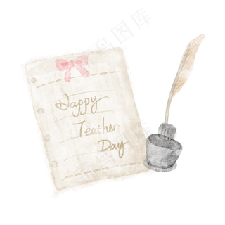 教师节墨水贺卡