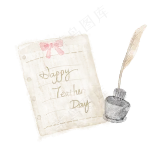 教师节墨水贺卡