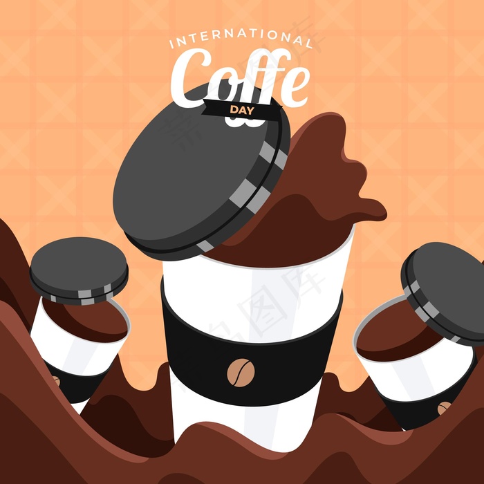 平板设计国际咖啡日