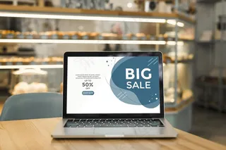 空白屏幕概念模型样机