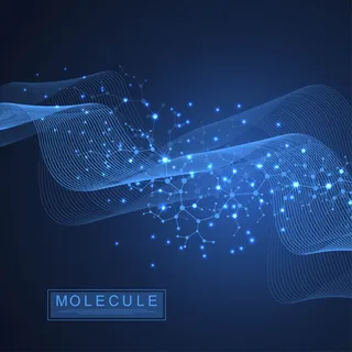 科学分子背景dna双螺旋插图,浅景深。 科学分子背景dna双螺旋插图,浅景深。
