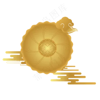 中秋节金色月饼盒云纹
