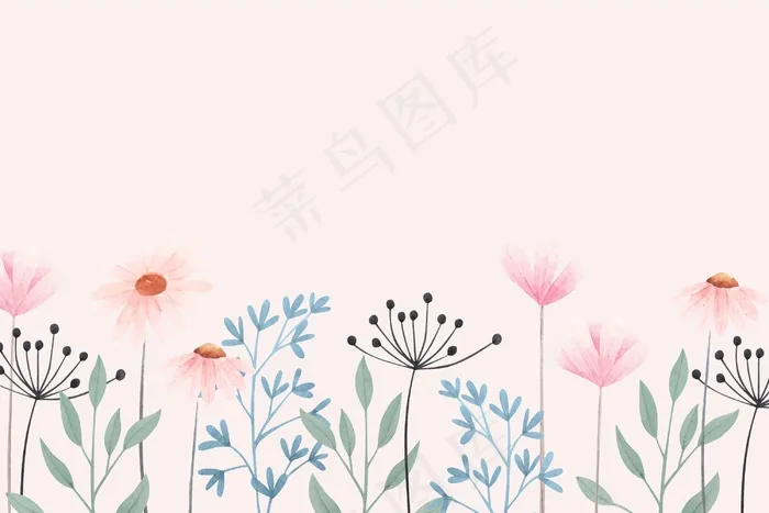 彩色花卉背景eps,ai矢量模版下载