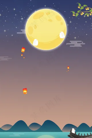 中秋团圆节，望月思乡