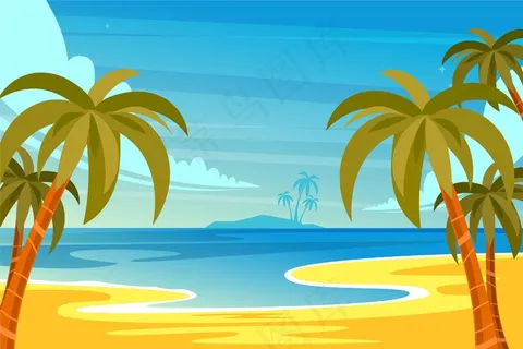 用于缩放的夏季景观背景