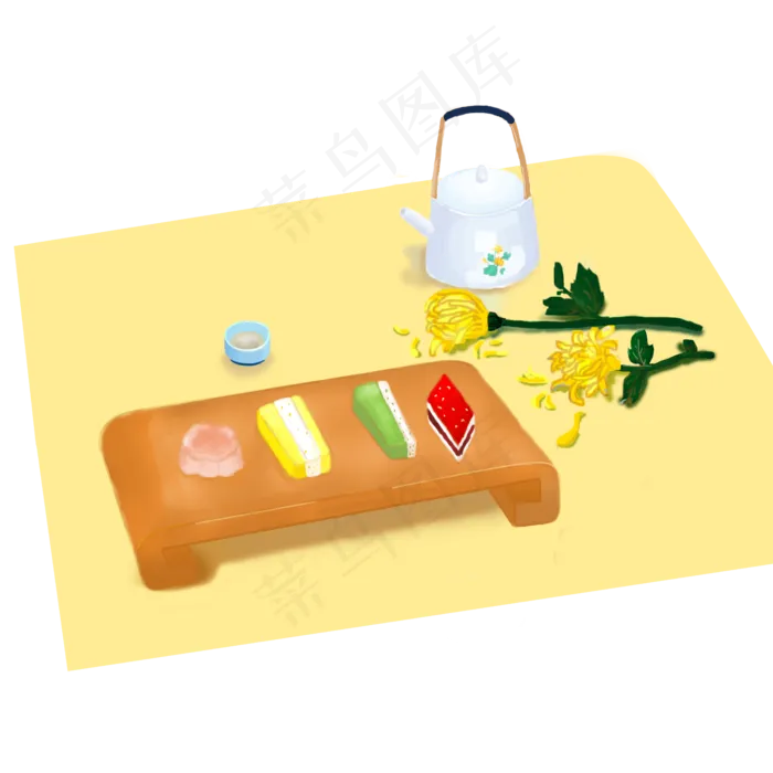 重阳节重阳糕摆盘(4961X4961(DPI:300))psd模版下载