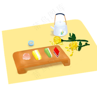 重阳节重阳糕摆盘