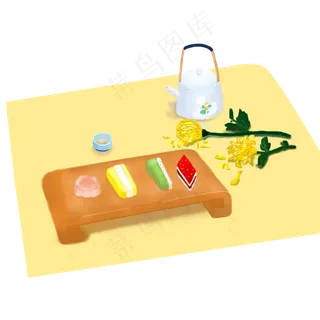 重阳节重阳糕摆盘