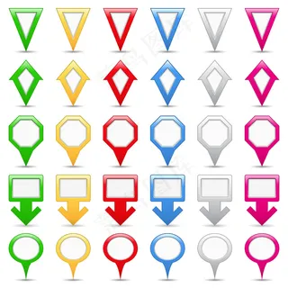 地图标记集，插图