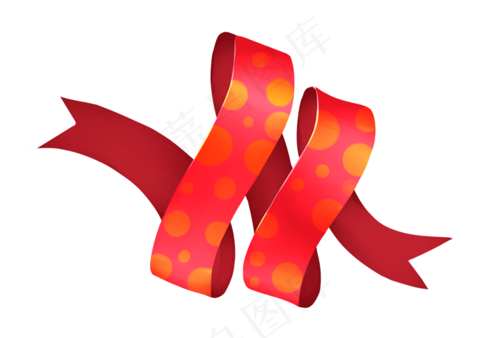 七夕情人节爱情彩带装饰免抠png(2905X2000(DPI:300))psd模版下载