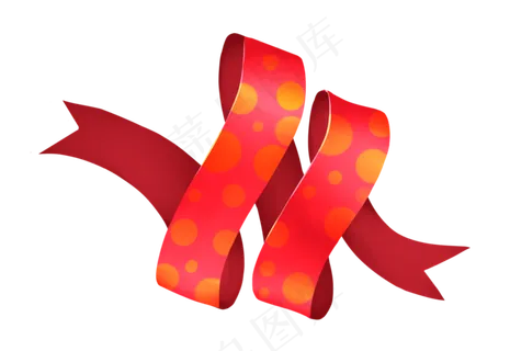 七夕情人节爱情彩带装饰免抠png