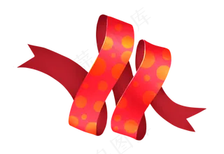 七夕情人节爱情彩带装饰免抠png