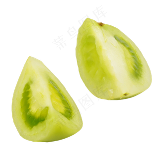 切开青色西红柿