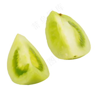 切开青色西红柿