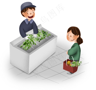 双十一生鲜超市和人物