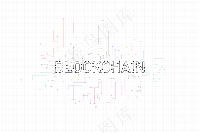 抽象电路网络区块链概念背景eps,ai矢量模版下载