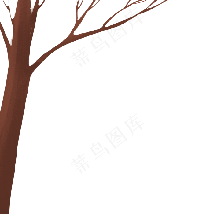 一个精致萧条卡通的树木免扣素材(3000X2604(DPI:300))psd模版下载
