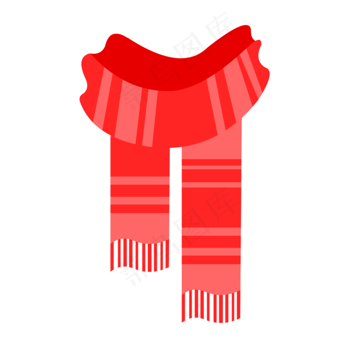 秋天温暖红色围巾