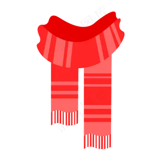 秋天温暖红色围巾