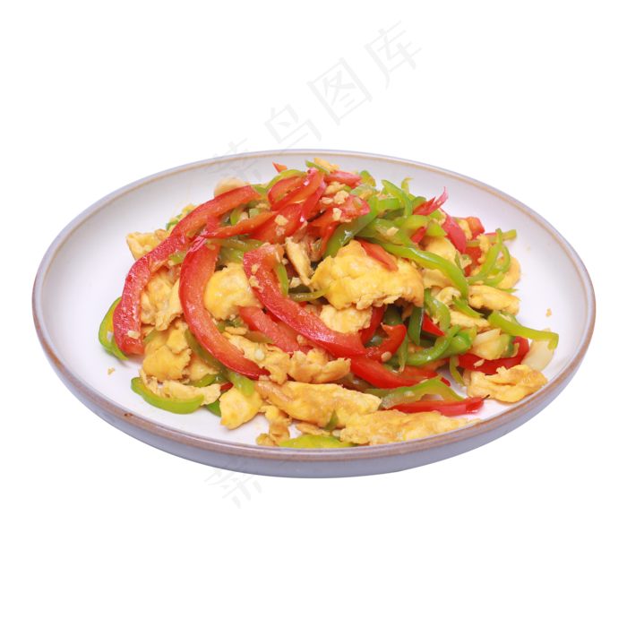 辣椒炒鸡蛋美食实拍