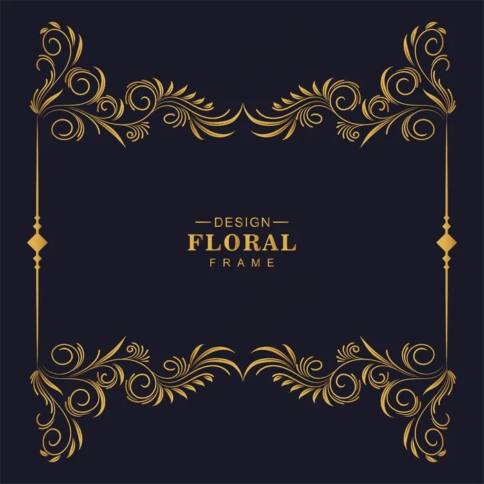 精美装饰金花框艺术设计eps,ai矢量模版下载