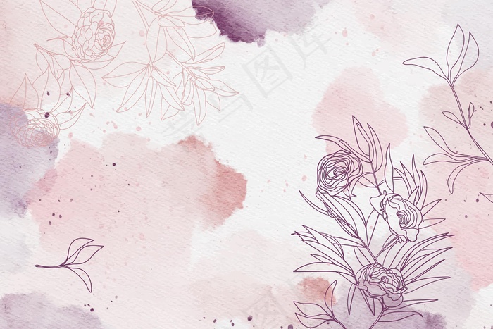 粉彩手绘元素