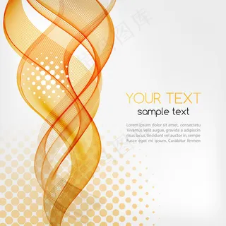 抽象透明橙色波浪背景 抽象透明橙色波浪背景