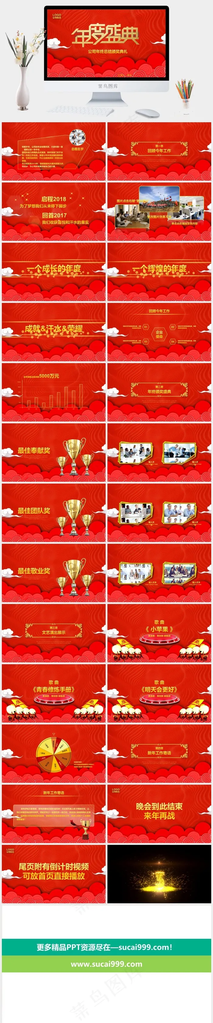典礼
红色中国风营销PPT模板